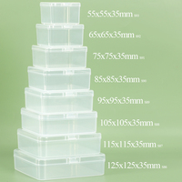 Boîte de rangement carrée en plastique PP transparente YUZMEI pour outils, perles, pilules et herbes – Fabricant