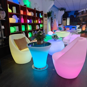 Chaise LED Lumineuse 69cm Rechargeable 16 Couleurs pour Salons, Cafés, Hôtels, <span class=keywords><strong>Bars</strong></span>, <span class=keywords><strong>Terrasses</strong></span> - Product Image 2