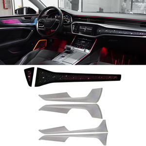 Kit d'éclairage d'ambiance pour Audi A7L/C8 2022-2025 avec accessoires de garniture LED 64 couleurs effet ciel étoilé blanc carbone - Product Image 1
