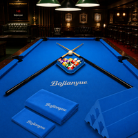 Kit de tissu de billard professionnel en feutre avec 6 bandes prédécoupées pour table de club et table de maison