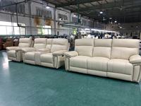 Komfortables Modernes Polstermöbel Leder Elektrisches Relaxsofa-Set 3-2-1 mit Holzrahmen für Wohnzimmer