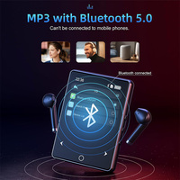 Lecteur MP3 A6 avec écran tactile de 2,8 pouces, Bluetooth 5.0, haut-parleur, radio FM, enregistreur vocal