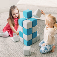 ROPECUBE Juego de Bloques de Construcción Magnéticos de Tela, Bloques Educativos para Niños para Parques de Diversiones, Certificado CE CPC, 27 piezas/juego