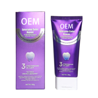 Dentifrice blanchissant violet en gros pour fournisseurs, restaure la couleur des dents, protège l'émail, saveur gardénia