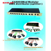 Stage Lighting 8-Channel Dmx Splitter DMX 512Signal Amplifier Metal Shell Audio Transformer 110/220V Power Mixer Dmx Distributor