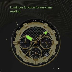 Reloj de lujo dorado multifunción para hombre, cronógrafo, reloj de negocios, reloj transfronterizo de Europa y América - Product Image 2