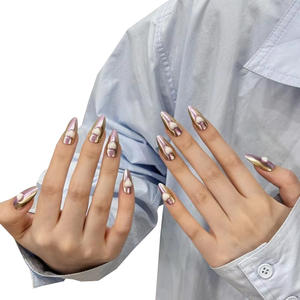 Armadura de Uñas Pre-diseñada, Estilo Barroco, con Perlas y Diamantes Tridimensionales, para Manicura de Moda - Product Image 2