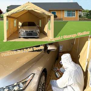 Tenda Semprot Cat Portabel Tahan Air Ukuran Besar 20x12.5x10 kaki, Anti Hujan untuk Mobil, Bengkel Onderdil, Kanopi, dan Carport - Product Image 5