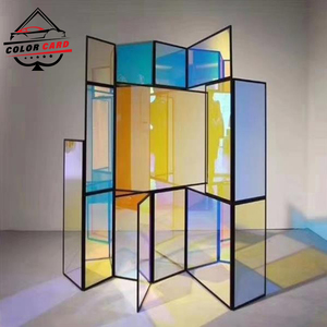 Chamäleon selbst klebende Dekoration Dichroic Rot Blau Holo graphic Rainbow Shopping Mall Handels büro Glasfenster Tönung Film - Product Image 5
