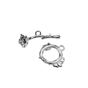 Chaîne en argent sterling 925 plaqué or avec fermoir rond, bijoux DIY, bracelet, collier avec pierres précieuses, fermoirs OT - Product Image 2