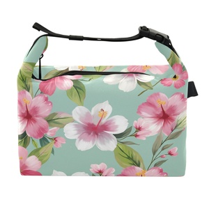 Sac isotherme léger et écologique pour le déjeuner, motif hibiscus rose hawaïen, pour un style de vie décontracté - Product Image 1