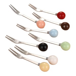 Cucharas de Acero Inoxidable con Mango de Cuentas de Macaron, Reutilizables para Café, Postres, Frutas, Tazas, Color Sólido, Aptas para Niños - Product Image 5