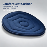Coussin de siège rotatif antidérapant en coton EVA, lavable et rembourré, fin (0,2-0,4 pouces) Rond de 44 cm de diamètre pour voiture, bureau et maison