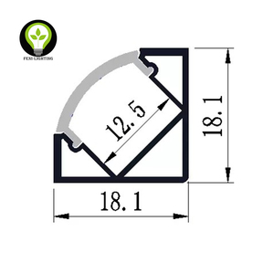 Anodizzato nero <span class=keywords><strong>V</strong></span> forma di canale in alluminio per flessibile luce di striscia del led profilo in alluminio angolo - Product Image 4