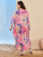 Chic Style femmes c Maxi Abaya robe rose bleu jaune manches chauve-souris jupe plissée été Boho robe