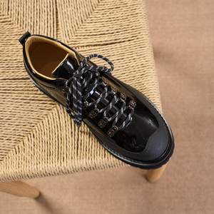 <span class=keywords><strong>Scarpe</strong></span> da <span class=keywords><strong>uomo</strong></span> di tendenza, nuove, in pelle, <span class=keywords><strong>con</strong></span> punta tonda, stile britannico, per attività all'aperto, <span class=keywords><strong>con</strong></span> pelliccia, casual, Derby - Product Image 5