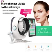 Appareil portable de diagnostic cutané pour soins du visage et beauté, avec lampe de Wood et loupe faciale