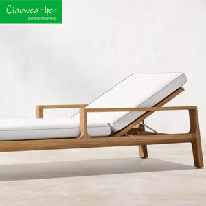 Offre spéciale chaise longue d'extérieur en teck de luxe moderne villa <span class=keywords><strong>hôtel</strong></span> jardin chaise longue terrasse <span class=keywords><strong>piscine</strong></span> chaise de plage lit inclinable - Product Image 6