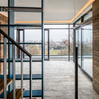 Mur-rideau commercial PRIMA, cadre dissimulé moderne avec ouverture à battant, isolation thermique, mur en verre extérieur pour bâtiment