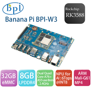 Banana Pi BPI-W3 Rockchip RK3588 Quad Core A76 + A55 LPDDR4 8G RAM 32G EMMC Ethernet de 2.5Gbps, Computadora de Placa Única Banana Pi BPI - Product Image 3
