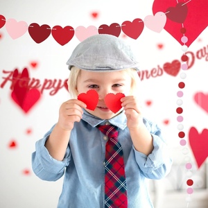 DAMAI Decoración para el Día de San Valentín, Set de Guirnaldas con Letras de Corazón, Banderines Colgantes para Fiestas, Decoración Romántica para Días Festivos, Guirnaldas de Papel - Product Image 3