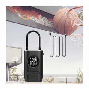 Pompe à air électrique numérique sans fil rechargeable mini 130-160 PSI avec adaptateur de valve, alimentée par batterie, en plastique, pour sports de ballon - Product Image 1