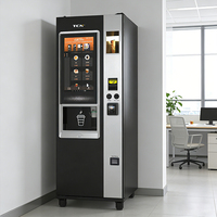 Distributeur automatique de café TCN avec distributeur de grains et de tasses, machine à café double tête pour usage public, vente en gros