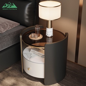 Wayon Modern Round Nightstand Luxury Bedside Table with Storage Drawer for Master Bedroom Villa - Product Image 6
