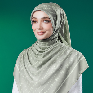 Chic facile forme malaisie pour suisse Voile personnalisé imprimé Voile Hijab lettre pour les femmes musulmanes Tudung Bawal japon coton écharpe - Product Image 2