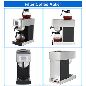 Commercial Stainless Steel <b>Coffee</b> Brewer Drip <b>Coffee</b> Maker Filter <b>Coffee</b> <b>Machine</b> with Carafes Decanter Warmer Plates for Café - Product Image 2