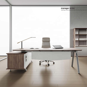 ICON Ensemble de meubles de <span class=keywords><strong>bureau</strong></span> pour travail de <span class=keywords><strong>bureau</strong></span> de luxe personnalisé poste de travail du personnel table d'ordinateur <span class=keywords><strong>bureau</strong></span> de travail avec armoire en bois - Product Image 5