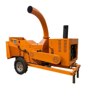 Wood Chips Making Machine Forestry Log Tree Branch Storm Waste Shredder Drum Wood Chipper