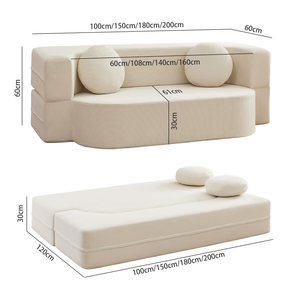 Divano Letto Componibile a <span class=keywords><strong>L</strong></span> Dalla Forma Unica in Stile Moderno Minimalista Pieghevole e Compresso - Product Image 4