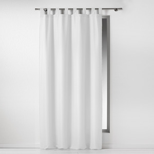 ESSENTIEL LINE - Rideau à œillets en polyester uni 140x260cm blanc - Product Image 1