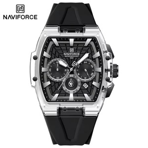 <span class=keywords><strong>Reloj</strong></span> Cronógrafo Multifuncional NAVIFORCE 6113 para Hombre, <span class=keywords><strong>Manecillas</strong></span> Luminosas, Calendario, Segundero Continuo, Resistente al Agua 5ATM, Correa de Silicona - Product Image 3