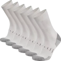 Chaussettes de randonnée décontractées pour hommes en polyester respirant avec talon renforcé, évacuation de l'humidité, amorti renforcé pour activités de plein air
