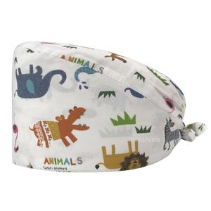Working Cap Dental <b>Sweatband</b> Cute Printed for Dental Clinic Scrub hats Dental Scrub Caps Tie Back Hat Unisex Breathable - Product Image 6