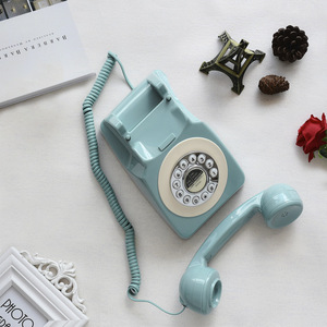 Mejor Diseño Europeo Antiguo Vintage <span class=keywords><strong>Teléfonos</strong></span> Con Cable Antiguo Americano Retro Hogar Fijo - Product Image 4