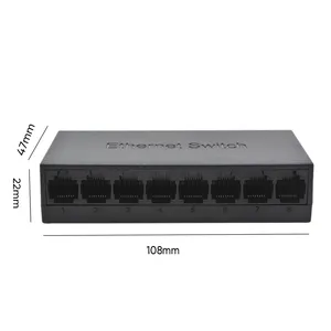 Transmission Rate 10/100Mbps Ethernet Switch 8 Network Ports With Plastic Shell For Computer Printer And Router Etc.