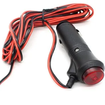 Enchufe para encendedor de cigarrillos de 12V/24V, con interruptor de luz roja, cable de alimentación para mechero de coche, cinturón de alimentación, cable multifuncional