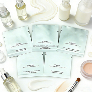 Custom Printing Plastic Zipper Lock Aluminum Foil Cosmetic Sample Sachet Cosmetic Sample <b>Packaging</b> <b>Bag</b> - Product Image 1