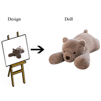 Jouets en peluche personnalisés mignons ours polaire en peluche avec écharpe jouet en peluche