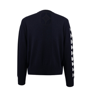 เสื้อสเวตเตอร์แบบสวมหัวสำหรับผู้ชายเสื้อสเวตเตอร์ผ้าวูล Merino สำหรับผู้ชายเสื้อถักออกแบบโลโก้ได้ตามต้องการ - Product Image 3
