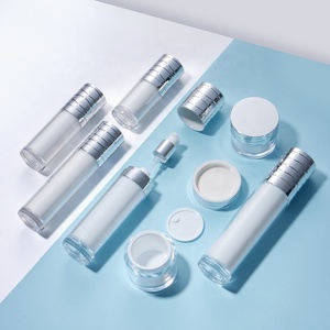 Tùy chỉnh 1oz 20 30 50 100 120 ml 30g 50g độc quyền Electroplated nhựa chăm sóc da Bao bì thiết lập không có không khí bơm chai và Kem Jar - Product Image 4