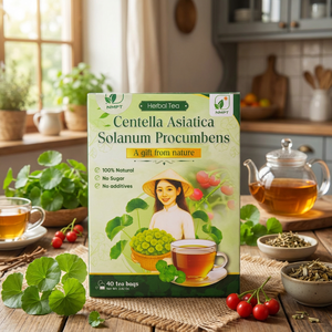 Premium Centella Asiatica Solanum Procumbens Herbal Tea for Skin Glow - NMPT (40 Tea Bags) - Product Image 1