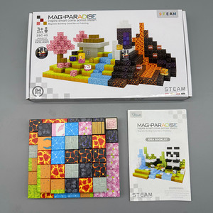 Blocs <span class=keywords><strong>de</strong></span> construction magnétiques sur le thème des dinosaures, personnalisables, 1 pouce, STEM |   Jouets cubes magnétiques à assembler pour enfants ASTM BSCI EN71 - Product Image 5