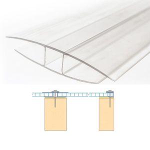 Giá Thấp 6Mm 10Mm Polycarbonate Kết Nối Phụ Kiện H Và U Hồ Sơ - Product Image 1