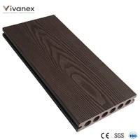 Tarima de Madera Compuesta WPC con Relieve 3D, Resistente al Agua y Ecológica, para Exteriores, Patios y Jardines Residenciales