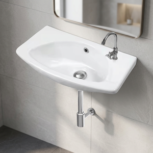 Lavabo Cuadrado de Cerámica de 14x18 Pulgadas para Colgar en la Pared, Lavamanos para Baño, para Proyectos Comerciales de Hoteles, Venta al por Mayor - Product Image 4