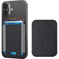 Funda Magnética para iPhone 14, Funda Magnética de Cuero PU para Apple 13 Pro con Ranuras para Tarjetas, Tela Elástica, Imán Fuerte, Portátil